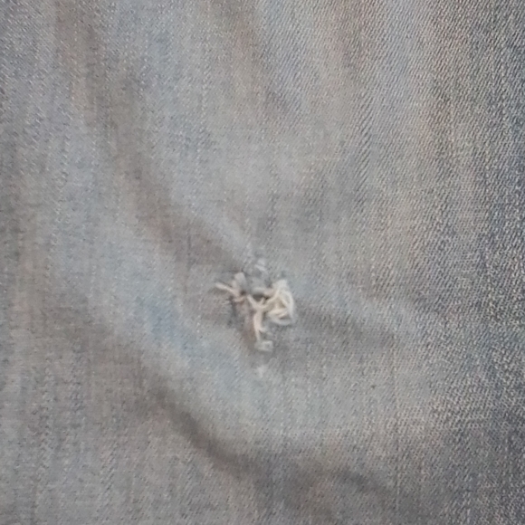 Vintage Michael Kors Y2k White Stitch Straight Leg Distressed Denim size 12/33 - Picture 10 of 12